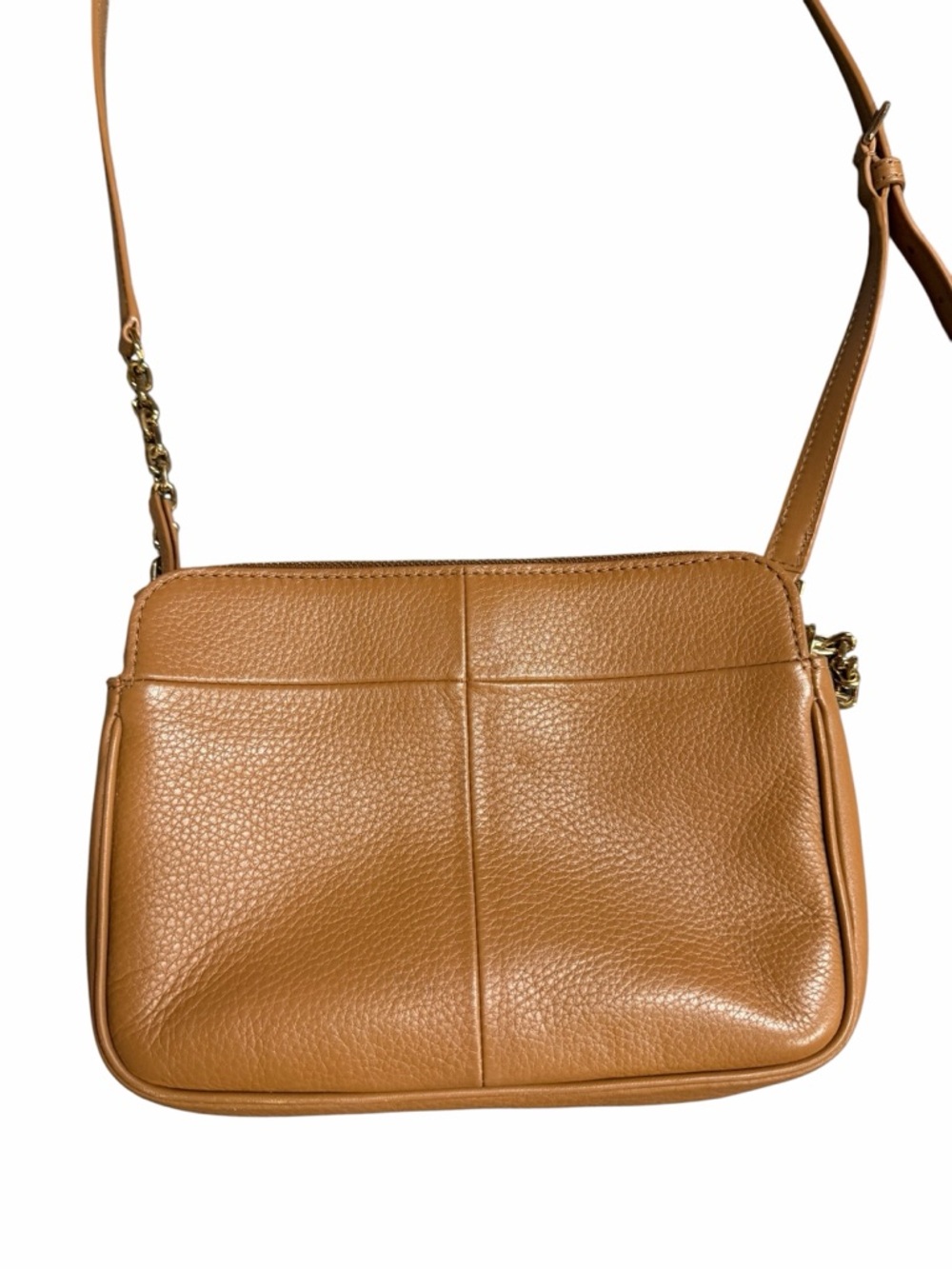 Tory Burch Ivy Crossbody Bag Brown Pebbled Leather - Picture 3 of 12